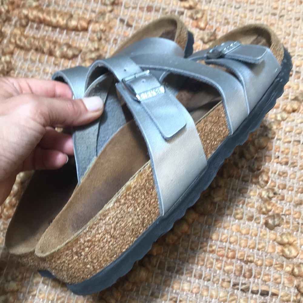 Women’s Birkenstock Sandal, Silver, Size 37 - Picture 6 of 8